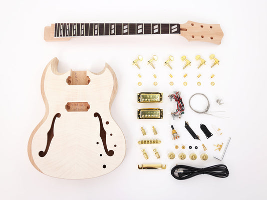 Double F Holes SG Style DIY Electric Guitar Kit (16653)