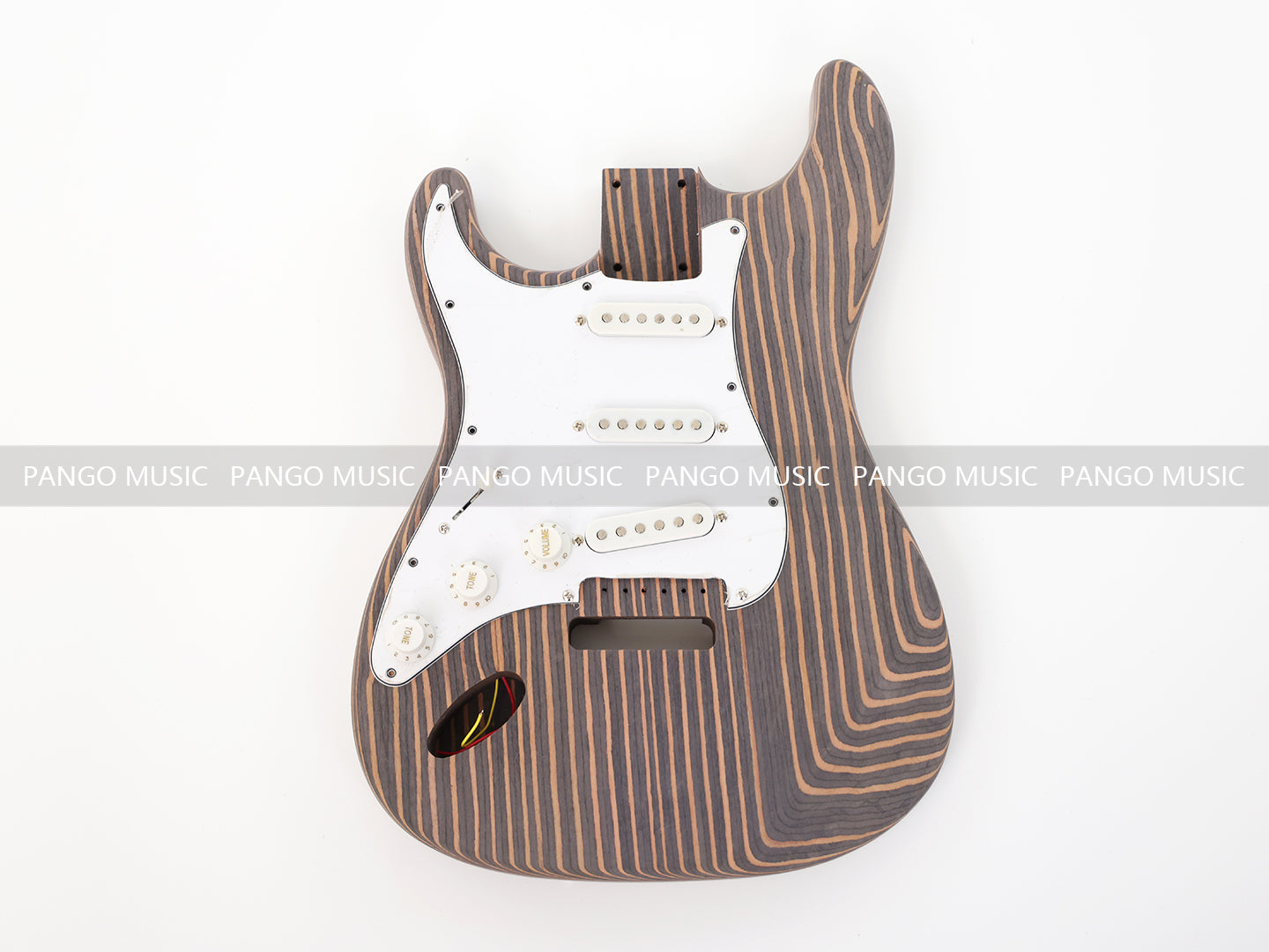 Left Hand All Zebrawood DIY Electric Guitar Kit (PST-512, Limited Edition)