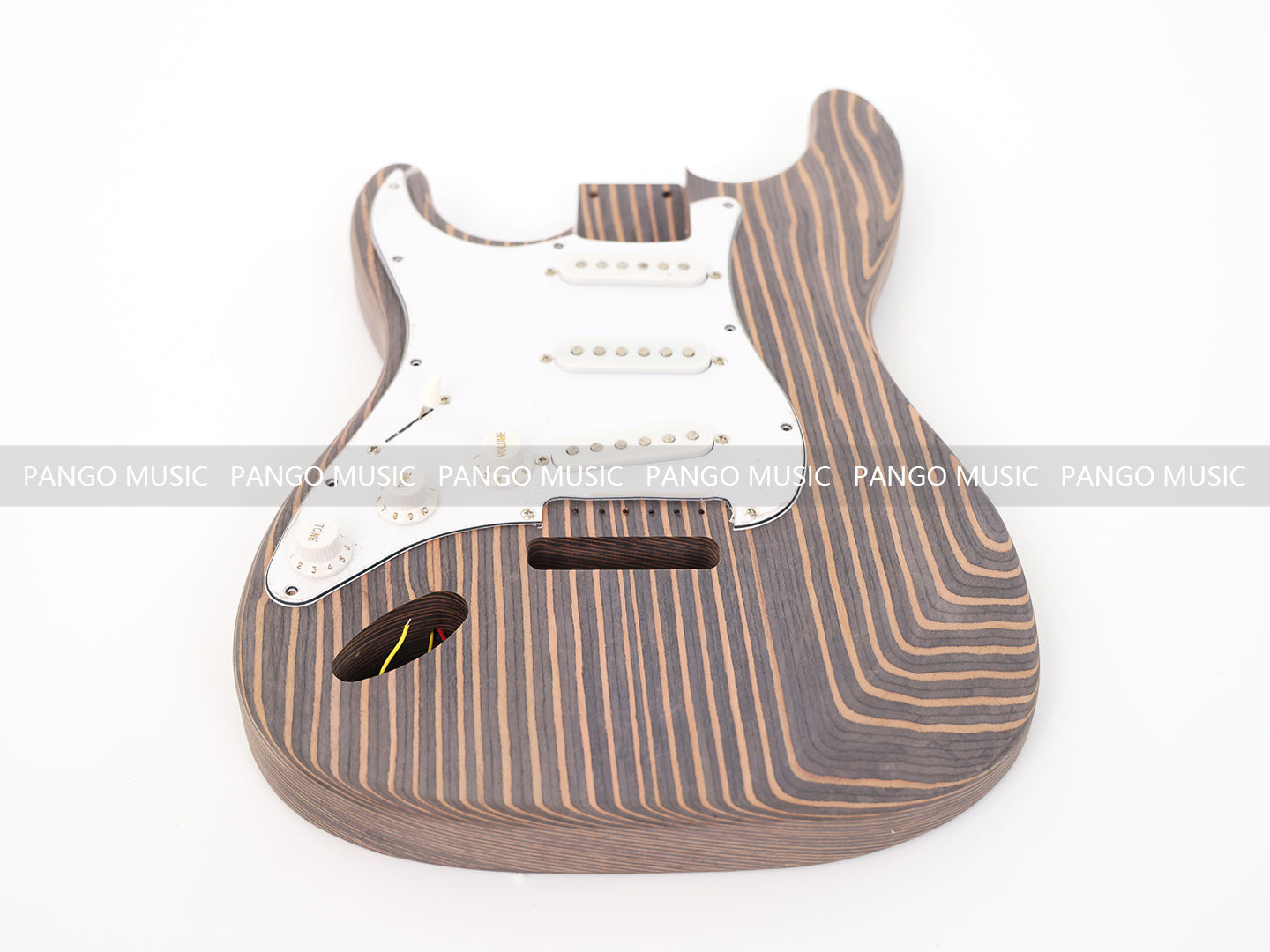 Left Hand All Zebrawood DIY Electric Guitar Kit (PST-512, Limited Edition)