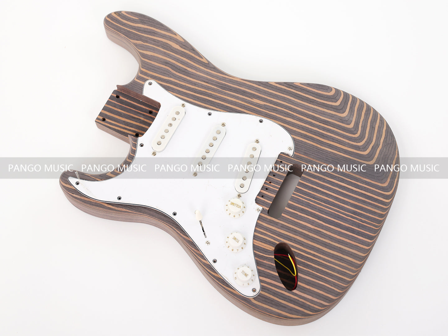 Left Hand All Zebrawood DIY Electric Guitar Kit (PST-512, Limited Edition)