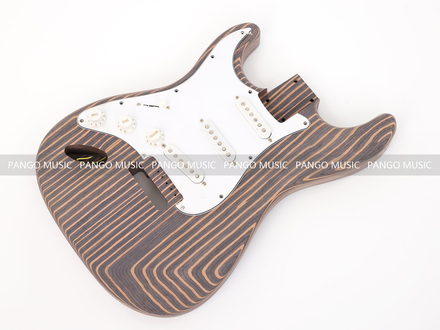 Left Hand All Zebrawood DIY Electric Guitar Kit (PST-512, Limited Edition)