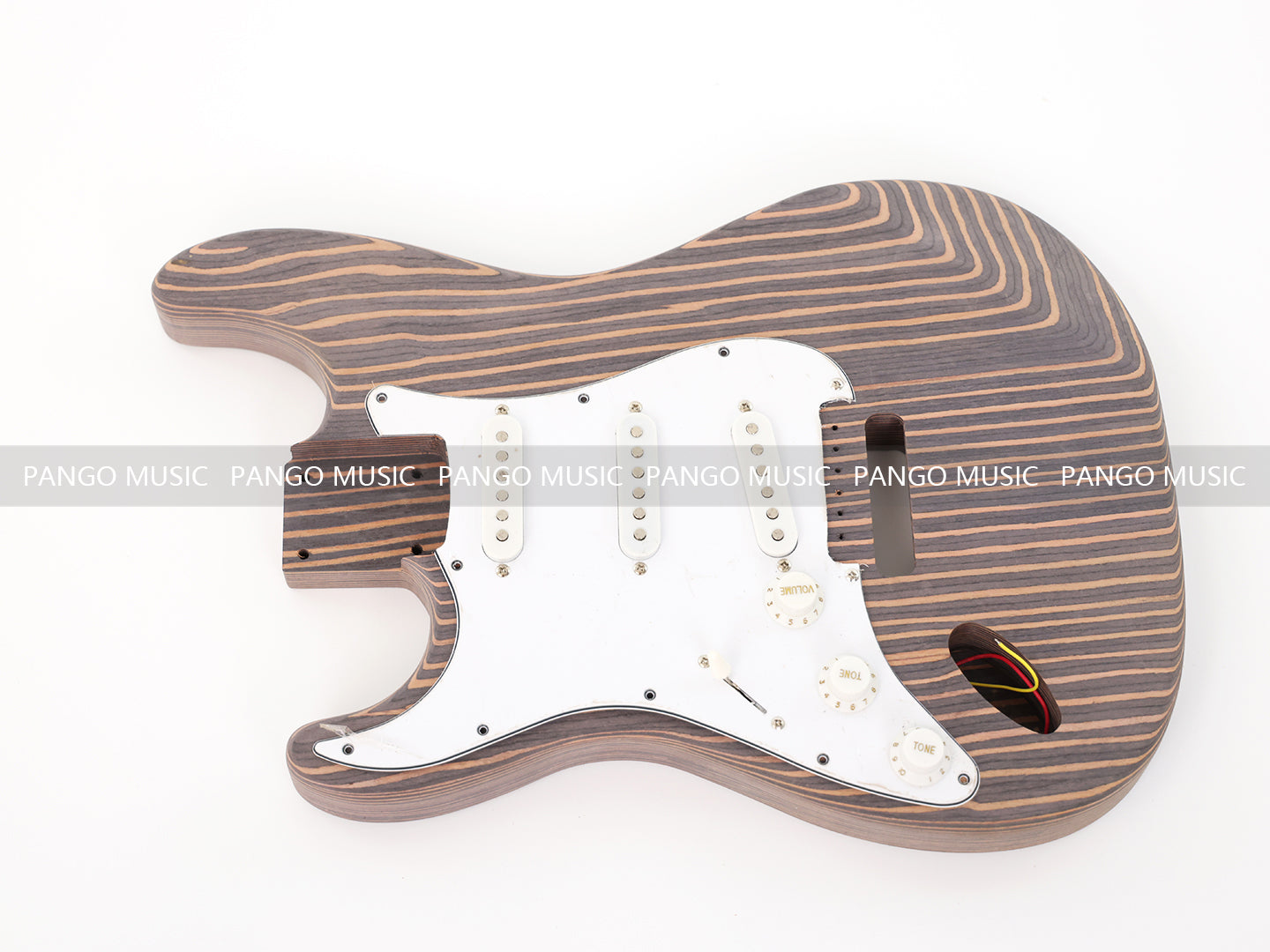 Left Hand All Zebrawood DIY Electric Guitar Kit (PST-512, Limited Edition)