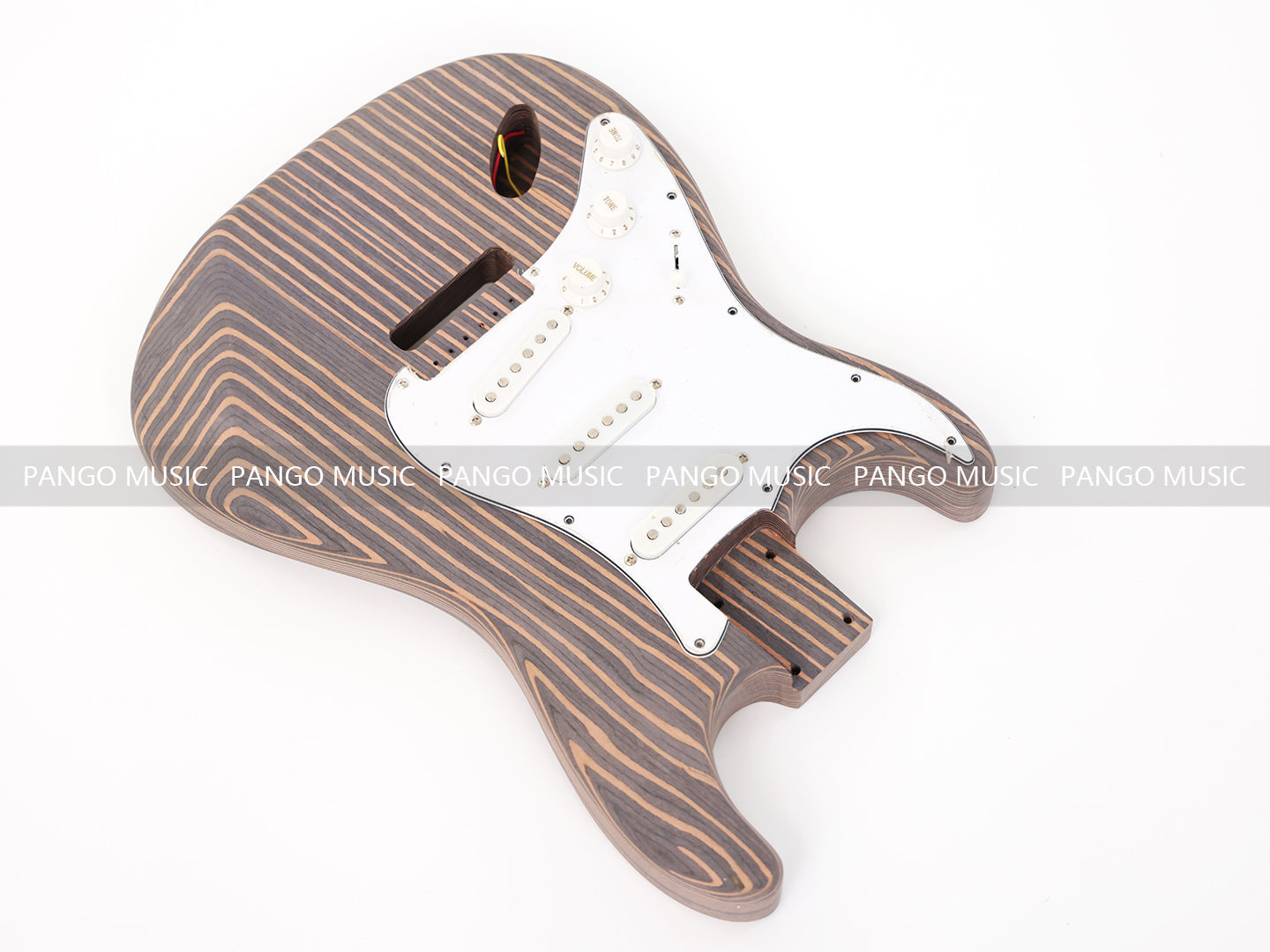 Left Hand All Zebrawood DIY Electric Guitar Kit (PST-512, Limited Edition)