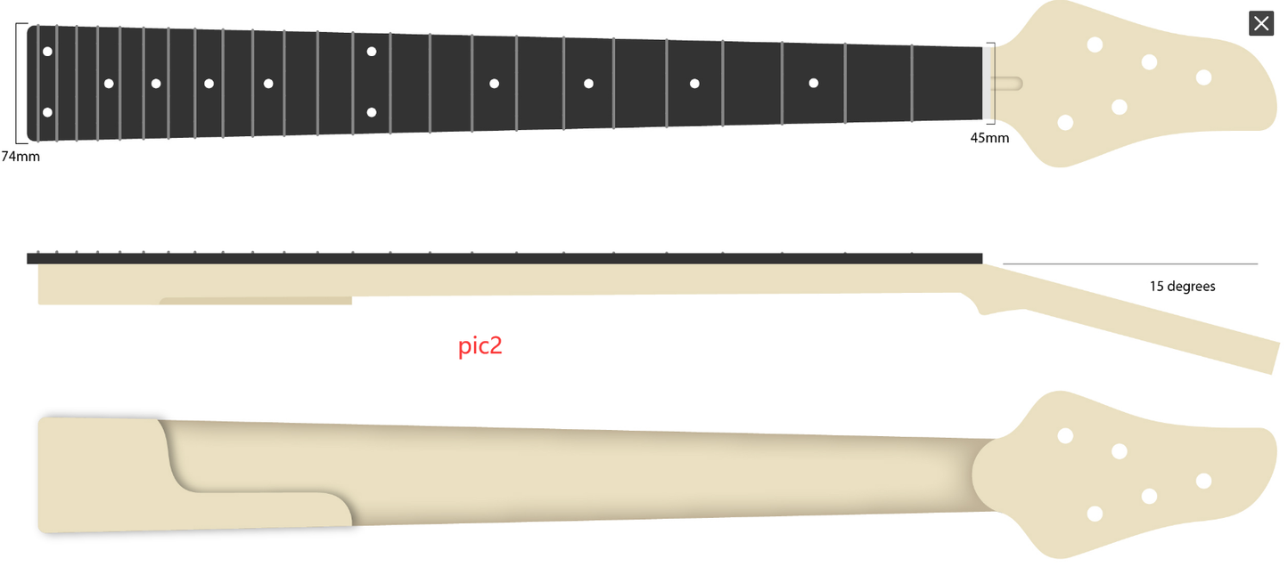 Custom Design Electric Guitar Neck ( 2024-08-19)